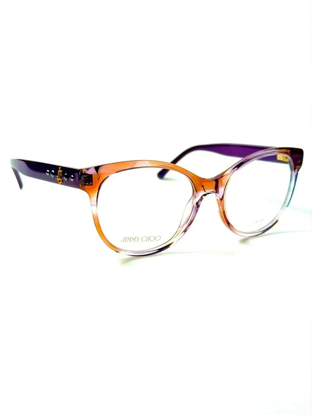 Jimmy Choo JC 336 FF6 Stripped Violet Authentic Plastic